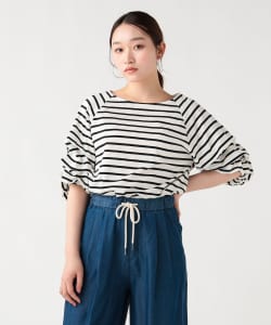 【+10%ポイントUP】タック バルーンスリーブ シルケット プルオーバー