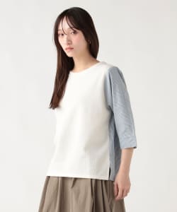 【+10%ポイントUP】ワッフル × ストライプ プルオーバー