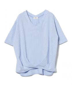 【+10%ポイントUP】ストライプ ジャカード カットソー