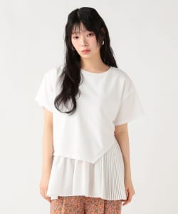 異素材 アシンメトリー プルオーバー