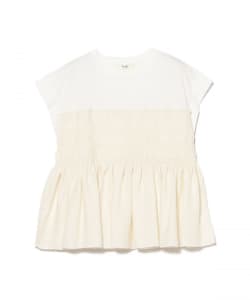 異素材 シャーリング プルオーバー