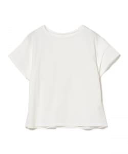 後ろ異素材 ギャザー プルオーバー