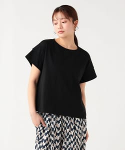 後ろ異素材 ギャザー プルオーバー