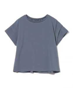 後ろ異素材 ギャザー プルオーバー