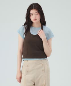 ホルターネック タンクトップ  × シアー Tシャツ（セットアイテム）