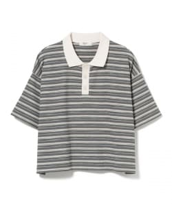 ワッフル ボーダー ポロシャツ