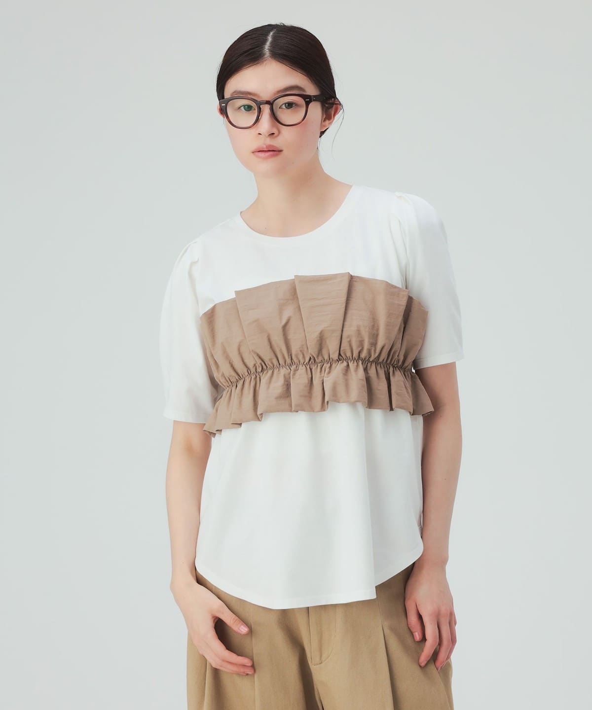 BEAMS HEART（ビームス ハート）ビスチェ ドッキング Tシャツ（Tシャツ