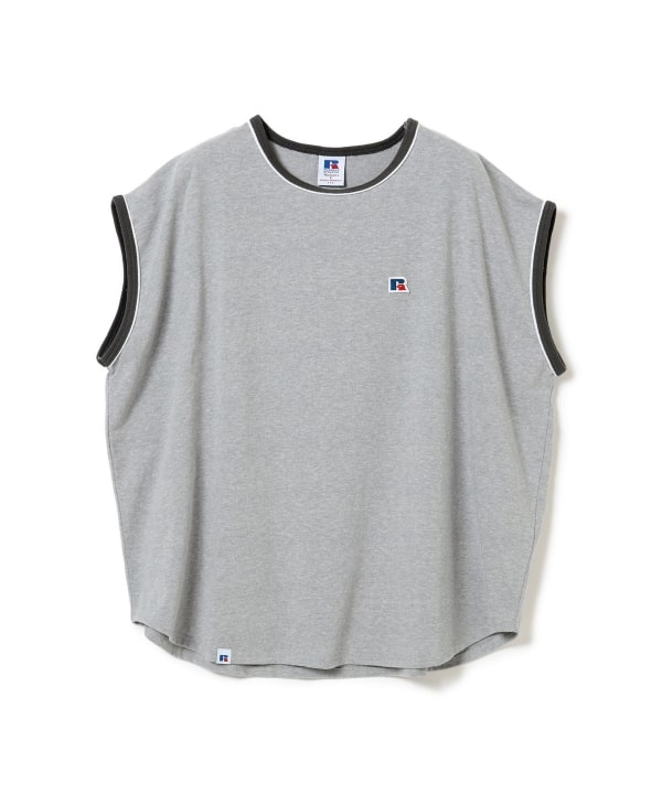 【10%OFFクーポン対象】【EXCLUSIVE】RUSSELL ATHLETIC / ノースリーブ 配色 Tシャツ