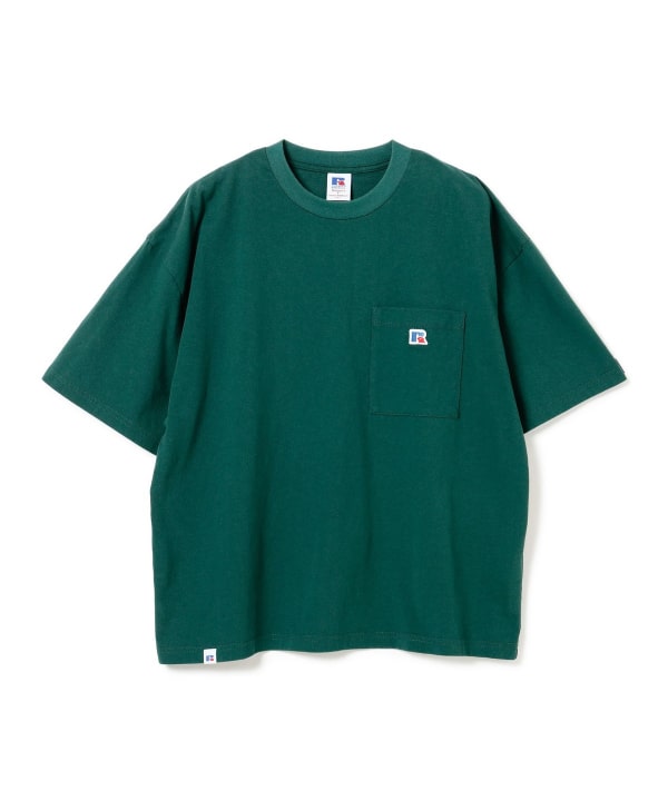 【10%OFFクーポン対象】【EXCLUSIVE】RUSSELL ATHLETIC / ポケット Tシャツ コーマ天竺が叶える、柔らかな着心地