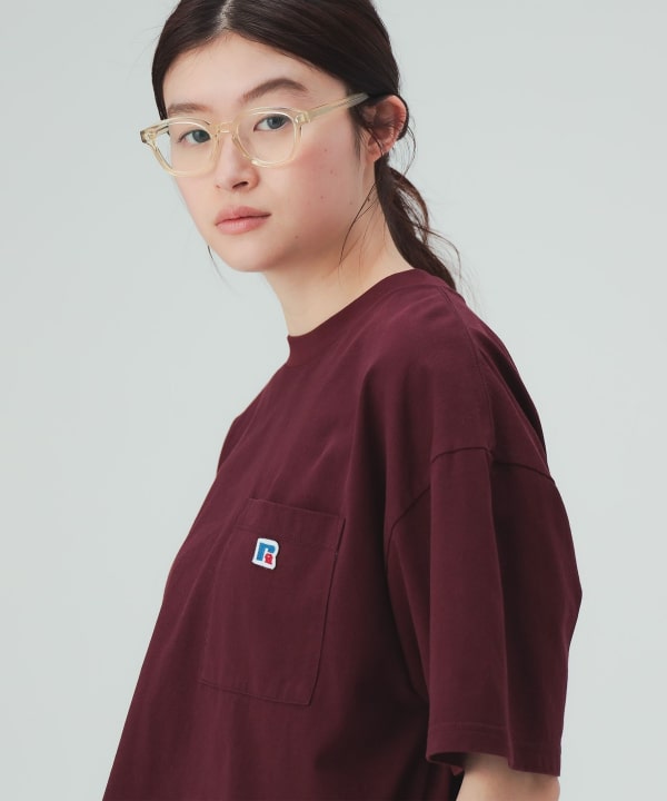 【10%OFFクーポン対象】【EXCLUSIVE】RUSSELL ATHLETIC / ポケット Tシャツ [H：171cm]