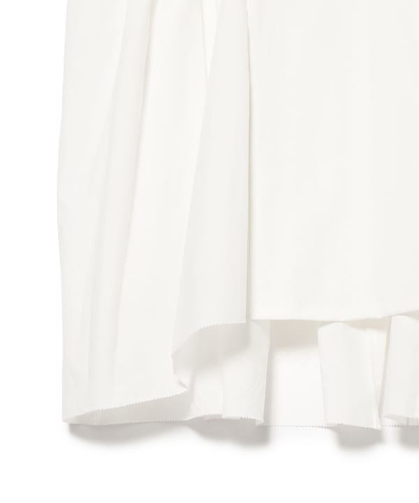 Frilled hem gathered T-shirt