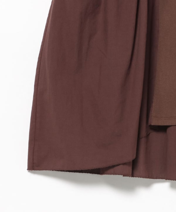 Frilled hem gathered T-shirt