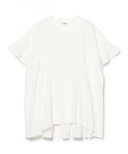 裾フリル ギャザー Tシャツ