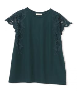 レース袖 コンビ Tシャツ