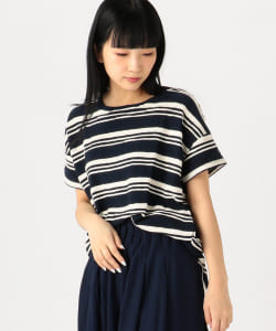 BEAMS HEART / ボーダー柄 クルーネック Tシャツ