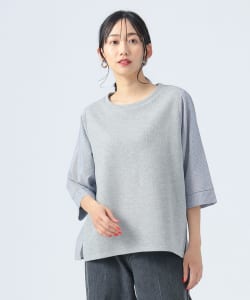 ワッフル × ストライプ プルオーバー
