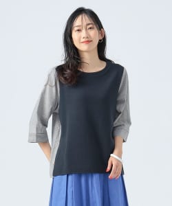 ワッフル × ストライプ プルオーバー