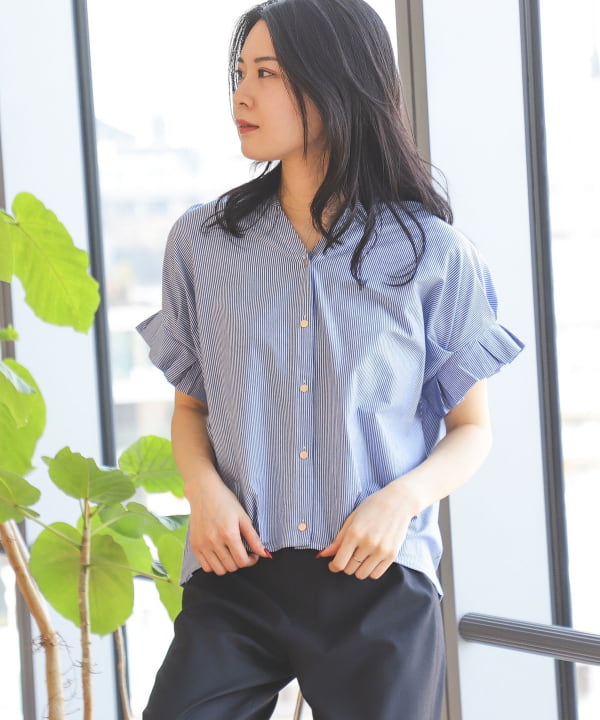 BEAMS HEART（ビームス ハート）スキッパーネック カットソー（T