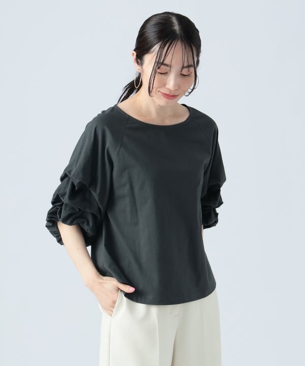 ビームスハート　セットアップスーツ L ブルー　薄手　春夏 セール】【ウォッシャブル】千鳥柄 イージースーツ（S～XL