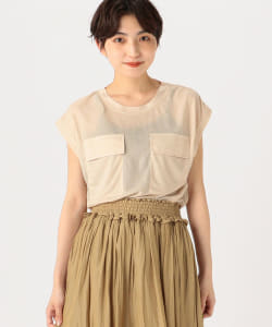 BEAMS HEART / シアー ノースリーブ プルオーバー