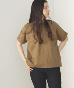 BEAMS HEART / 後ボタン 異素材プルオーバー