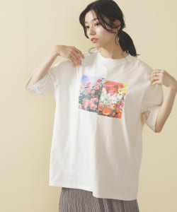 ▲BEAMS HEART / 転写プリント フラワー Tシャツ