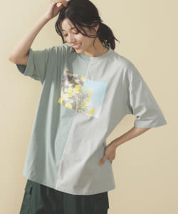 ▲BEAMS HEART / 転写プリント フラワー Tシャツ