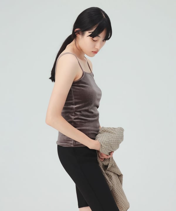 附罩杯天鵝絨吊帶衫 [H:169cm]