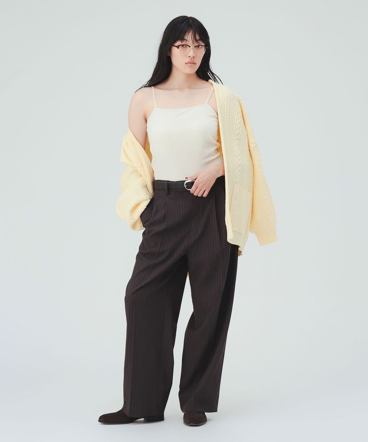 BEAMS HEART（ビームス ハート）カップ付き ベロア キャミソール（T 