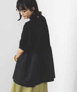 BEAMS HEART / 異素材 フレアニットプルオーバー