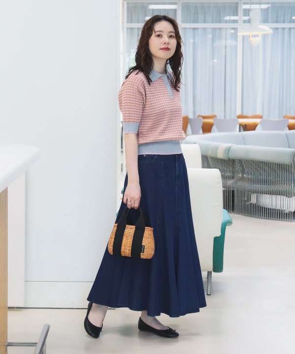 BEAMS HEART（ビームス ハート）マルチジャカード ニットポロ