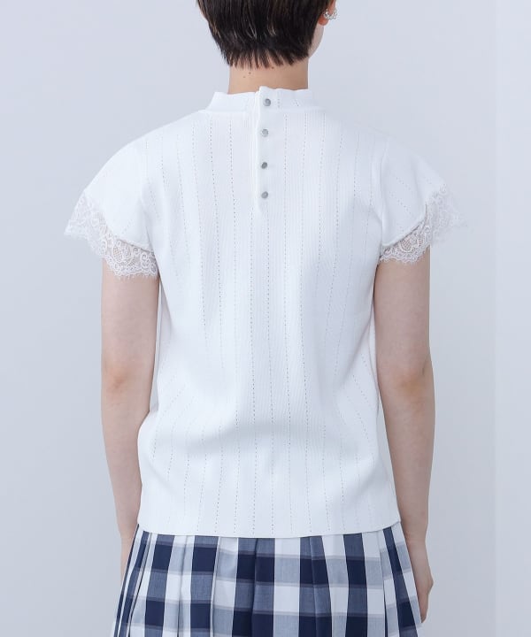 新品 ELIN エンブロハイネックブラウス BEAMS