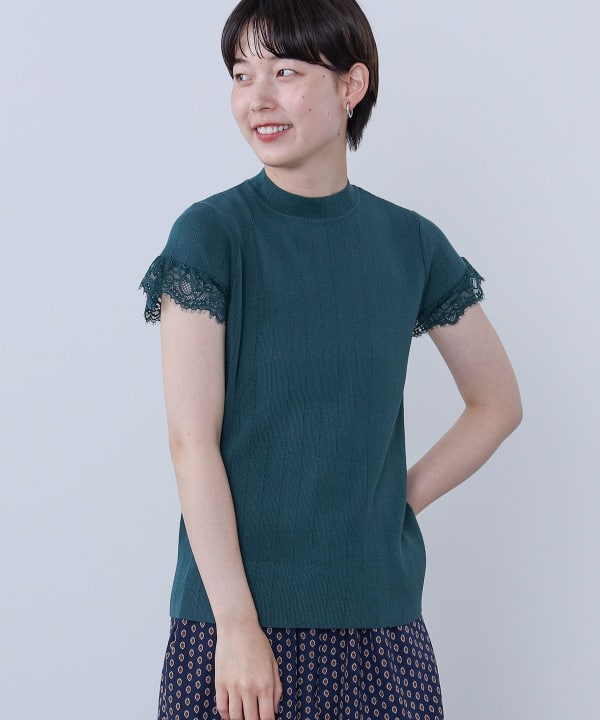 新品 ELIN エンブロハイネックブラウス BEAMS