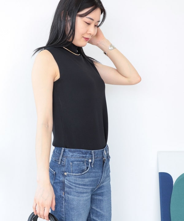 Fit more ブラウス シャツ ハートネックフロッキードット