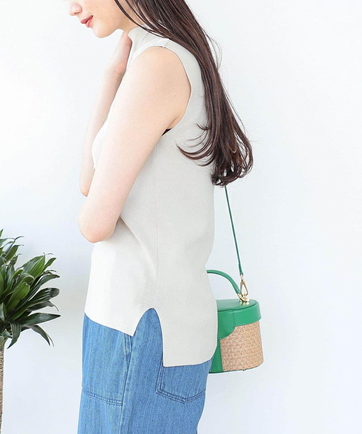 ノースリーブ ハイネック プルオーバー トップス WOMEN GREIGE ONE SIZE ノースリーブ ハイネック プルオーバー トップス WOMEN GREIGE ONE SIZE