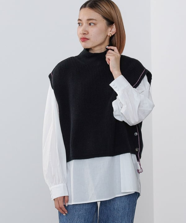 BEAMS HEART（ビームス ハート）脇ラインベスト ブラウス セット