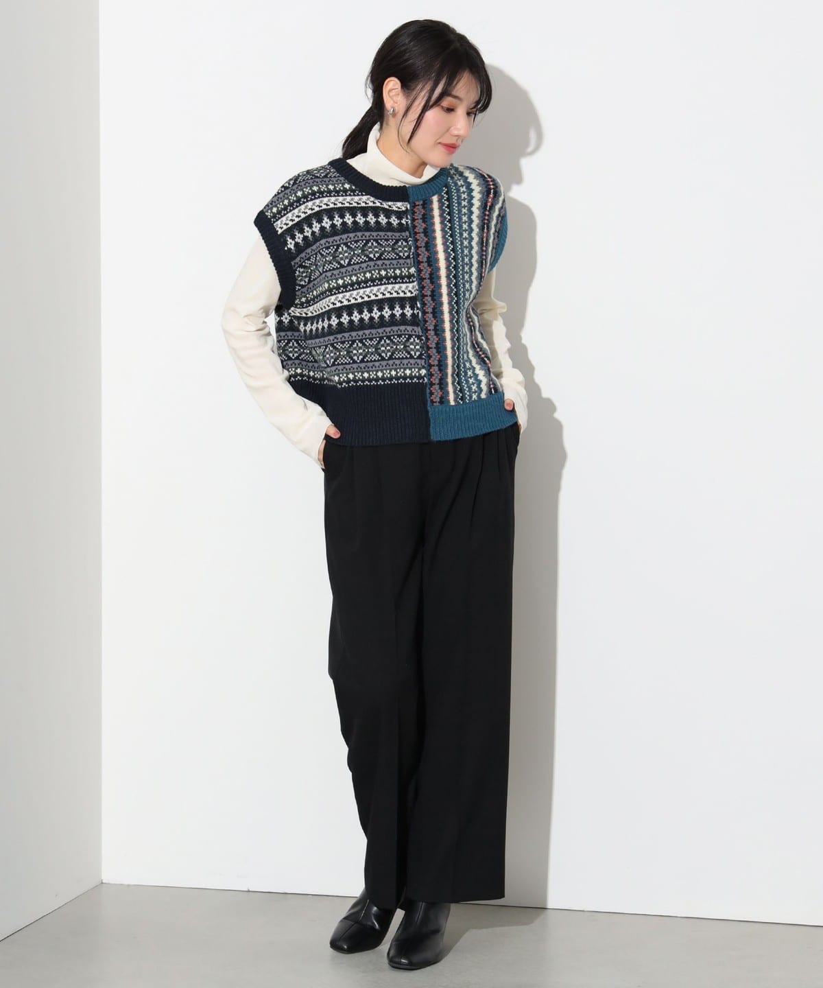 B:MING LIFE STORE by BEAMS｜ツイード ニット ベスト 25SS