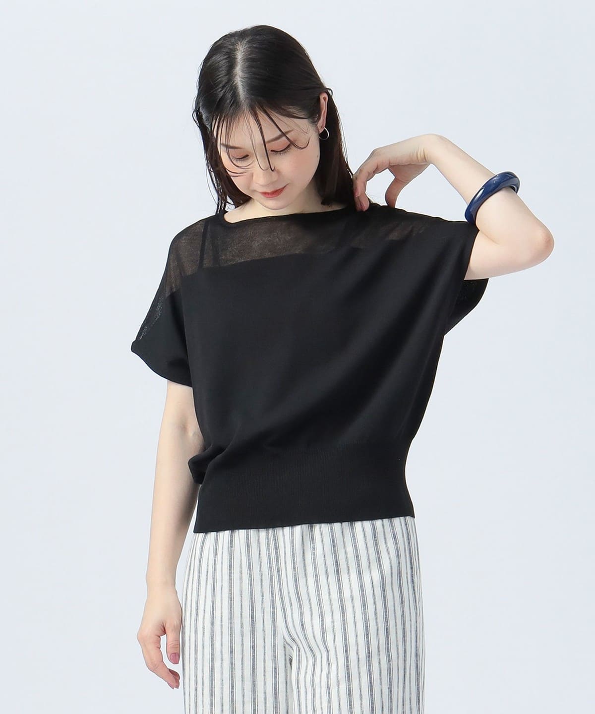 【6/5新規値下げ】シアーショルダー プルオーバー シャツ・ブラウス WOMEN BLACK ONE SIZE 【6/5新規値下げ】シアーショルダー プルオーバー シャツ・ブラウス WOMEN BLACK ONE SIZE