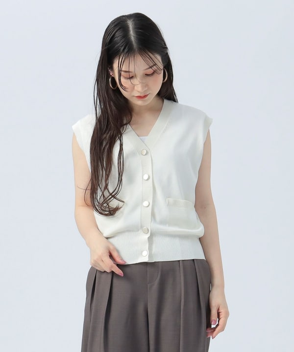 BEAMS HEART ビームス Vネック 袖ボタン プルオーバー 美品 SALE／30%OFFBEAMS HEART ⁄ Vネック 袖ボタン プル