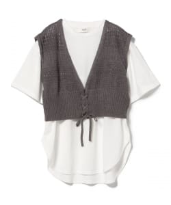 メッシュ ビスチェ × Tシャツ（セットアイテム）