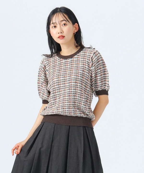 ♡ページです BEAMS HEART（ビームス ハート）カラフル チェック ニット（トップス