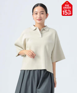 【+15%ポイントUP】ハーフスリーブ ニットポロ