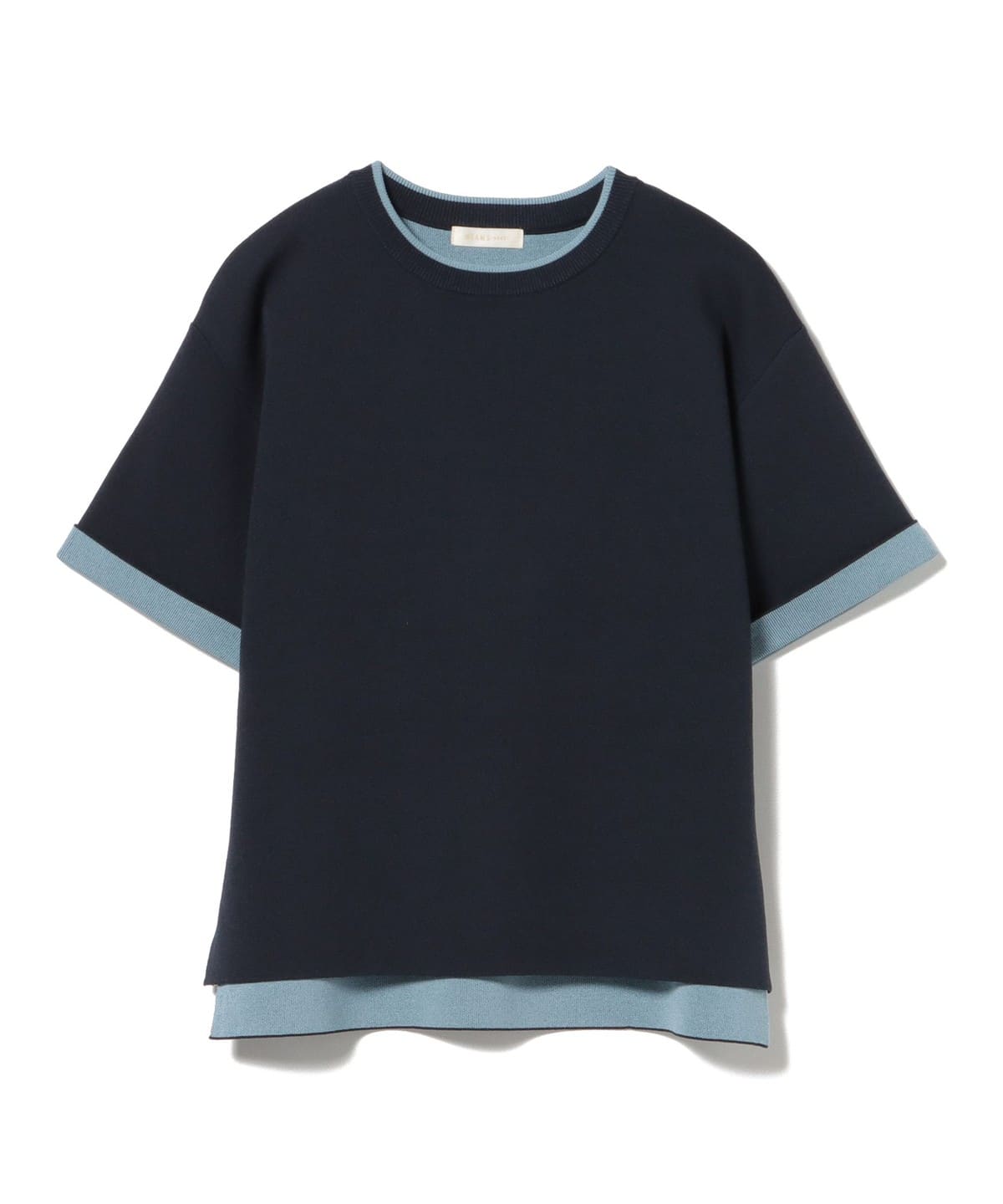 リバー 配色 ニット プルオーバー トップス WOMEN NAVY ONE SIZE リバー 配色 ニット プルオーバー トップス WOMEN NAVY ONE SIZE