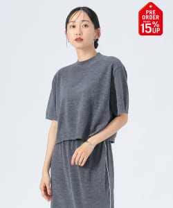 【+15%ポイントUP】ベロア モックネック プルオーバー