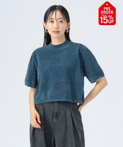 【+15%ポイントUP】ベロア モックネック プルオーバー