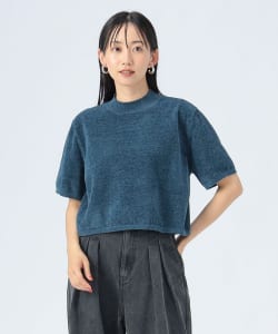【+15%ポイントUP】ベロア モックネック プルオーバー