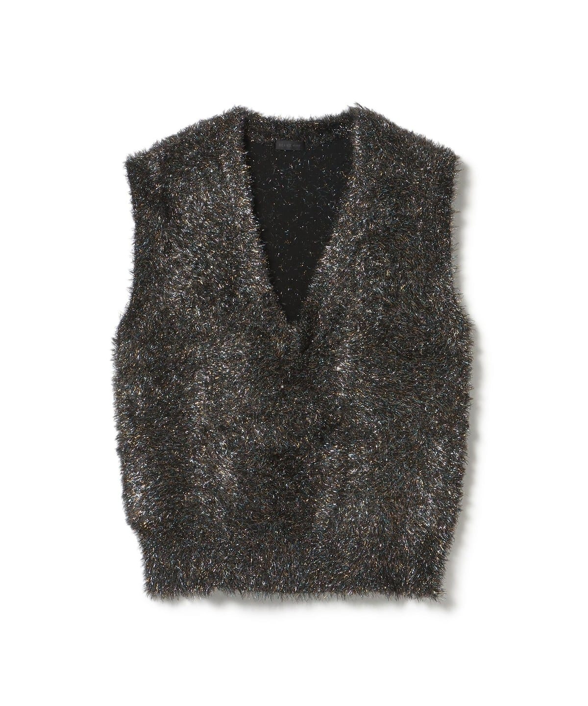 オーロラ ニット ベスト トップス WOMEN BLACK ONE SIZE