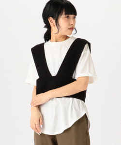 ▲ニットビスチェ × カットソー セット