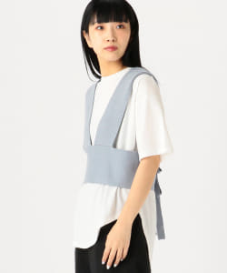 ▲ニットビスチェ × カットソー セット