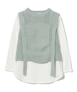 バスケット編み ベスト（セットアイテム）